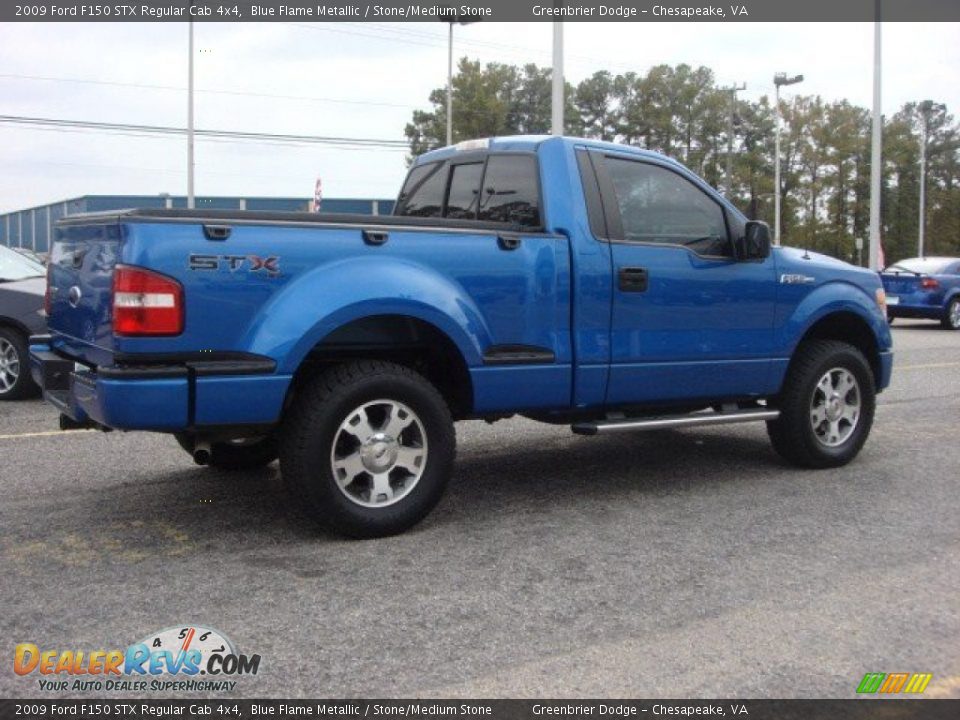 Blue Flame Metallic 2009 Ford F150 STX Regular Cab 4x4 Photo #4