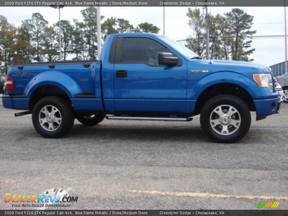 Blue Flame Metallic 2009 Ford F150 STX Regular Cab 4x4 Photo #5