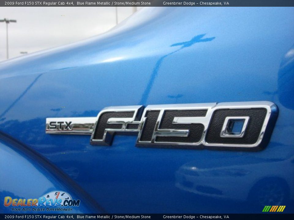 2009 Ford F150 STX Regular Cab 4x4 Blue Flame Metallic / Stone/Medium Stone Photo #18