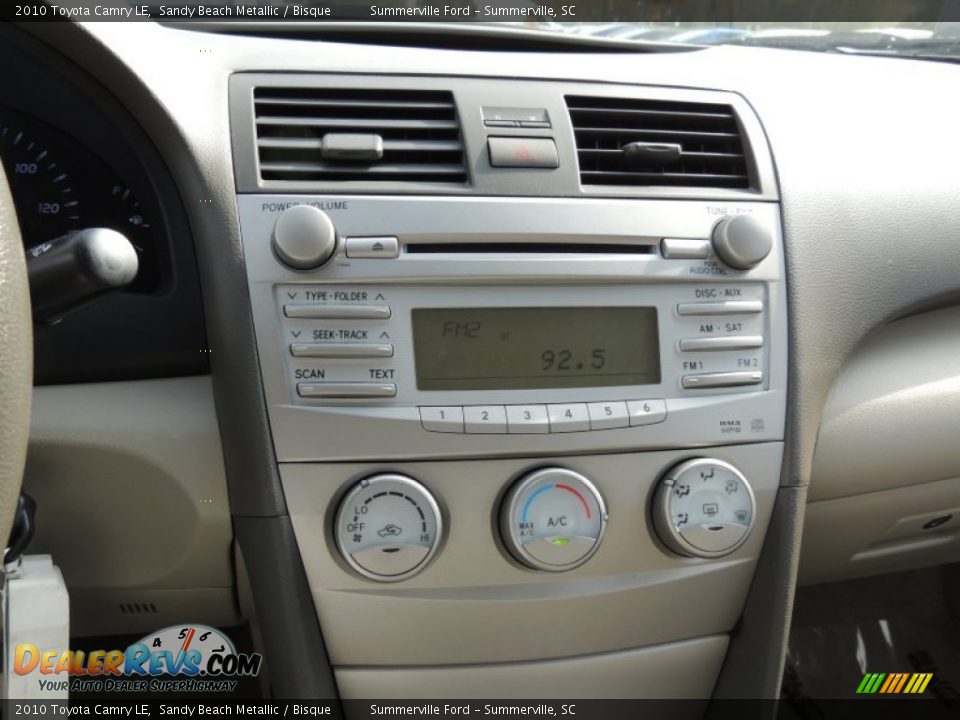 2010 Toyota Camry LE Sandy Beach Metallic / Bisque Photo #20