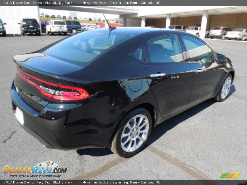 2013 Dodge Dart Limited Pitch Black / Black Photo #5