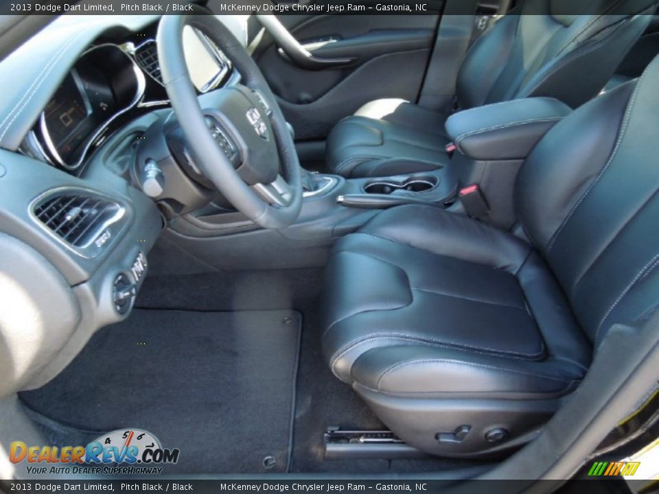 2013 Dodge Dart Limited Pitch Black / Black Photo #8