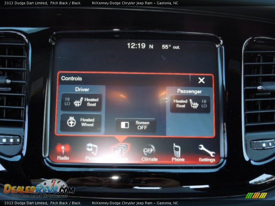 2013 Dodge Dart Limited Pitch Black / Black Photo #15