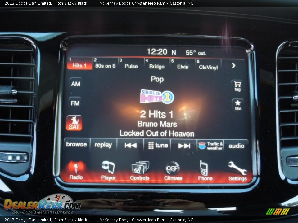 2013 Dodge Dart Limited Pitch Black / Black Photo #16