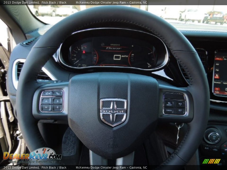 2013 Dodge Dart Limited Pitch Black / Black Photo #17