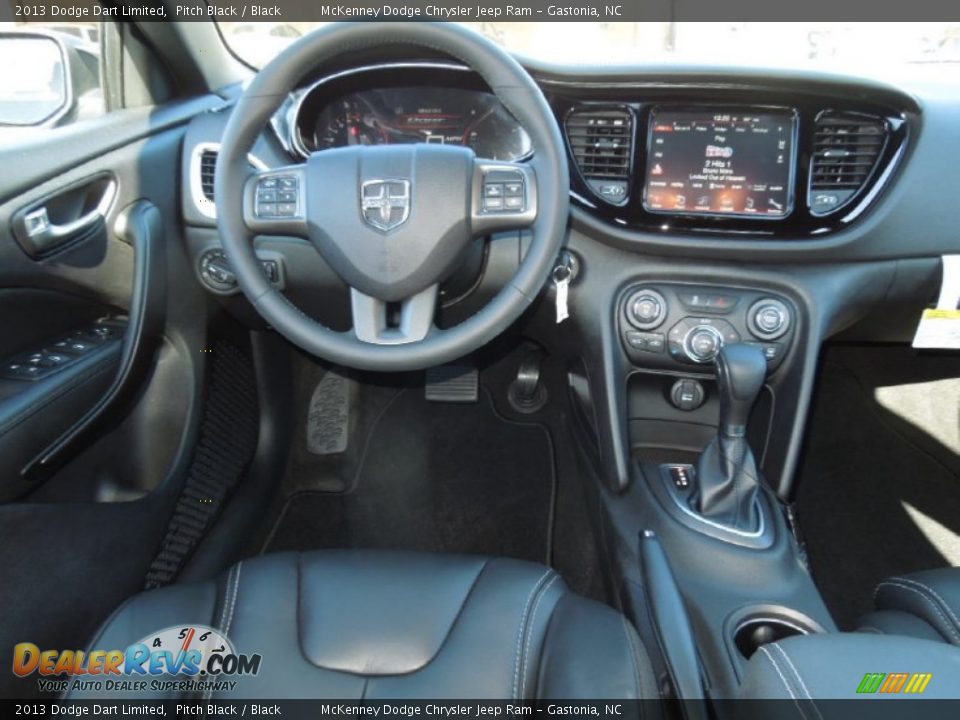 2013 Dodge Dart Limited Pitch Black / Black Photo #20