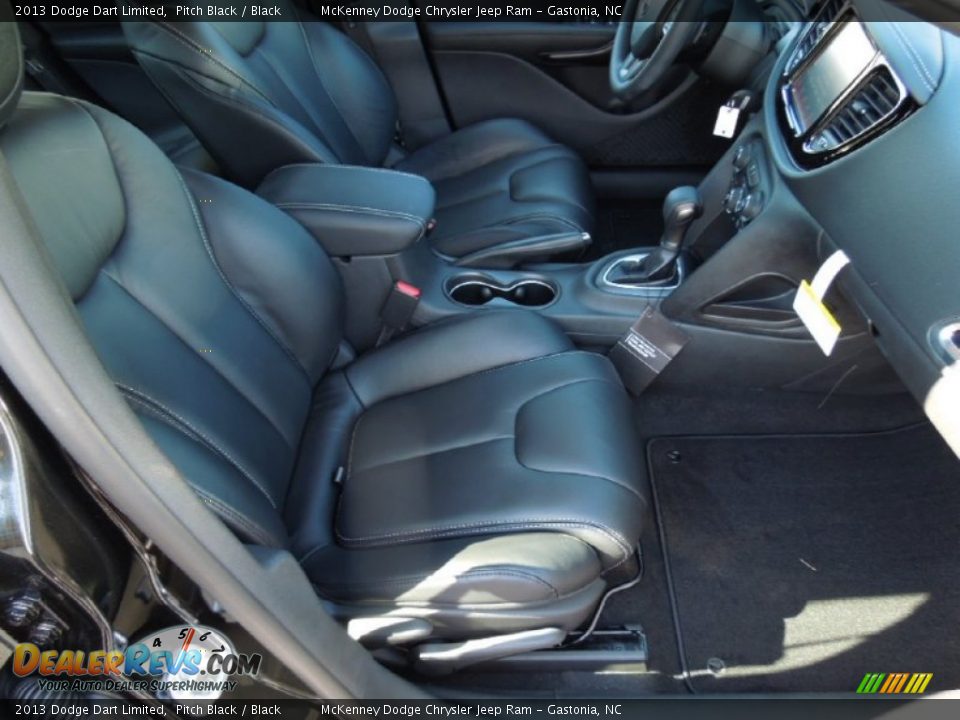 2013 Dodge Dart Limited Pitch Black / Black Photo #24