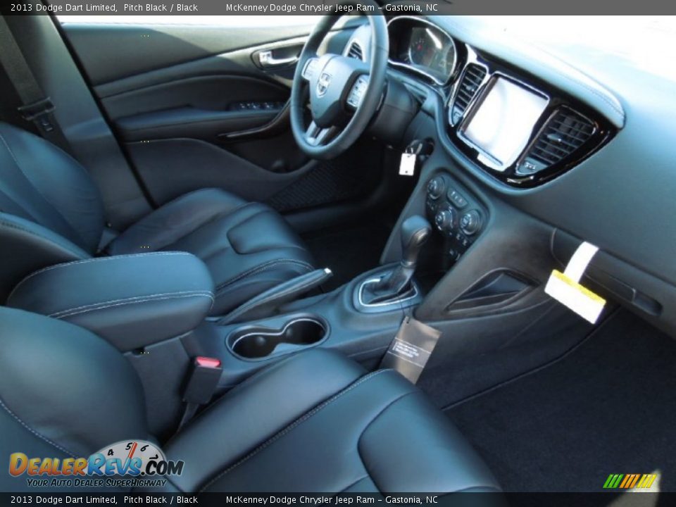 2013 Dodge Dart Limited Pitch Black / Black Photo #25