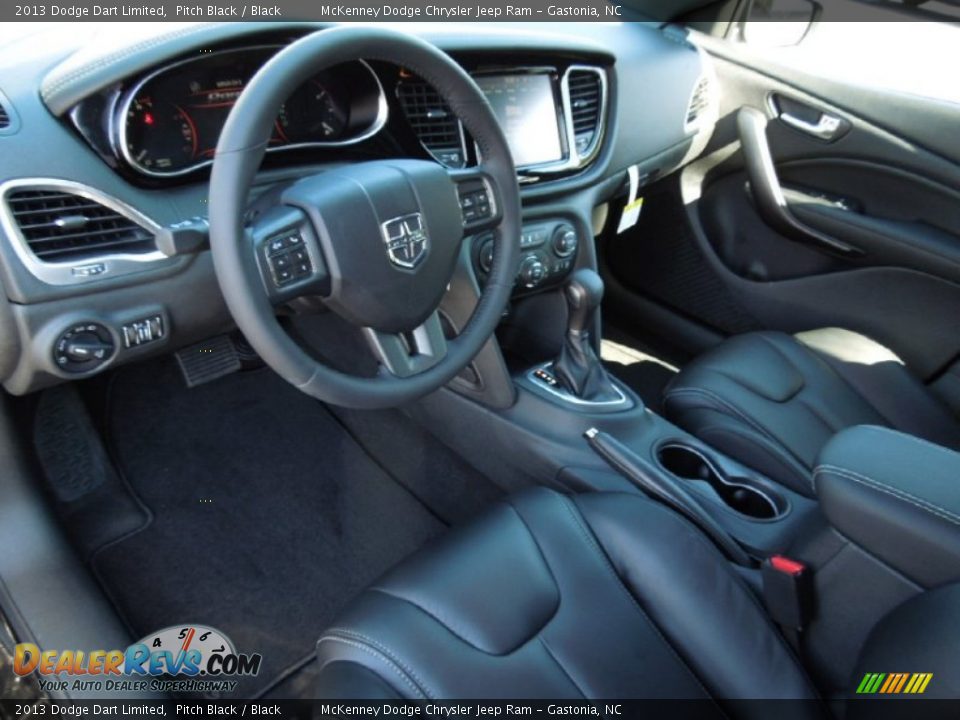 2013 Dodge Dart Limited Pitch Black / Black Photo #29