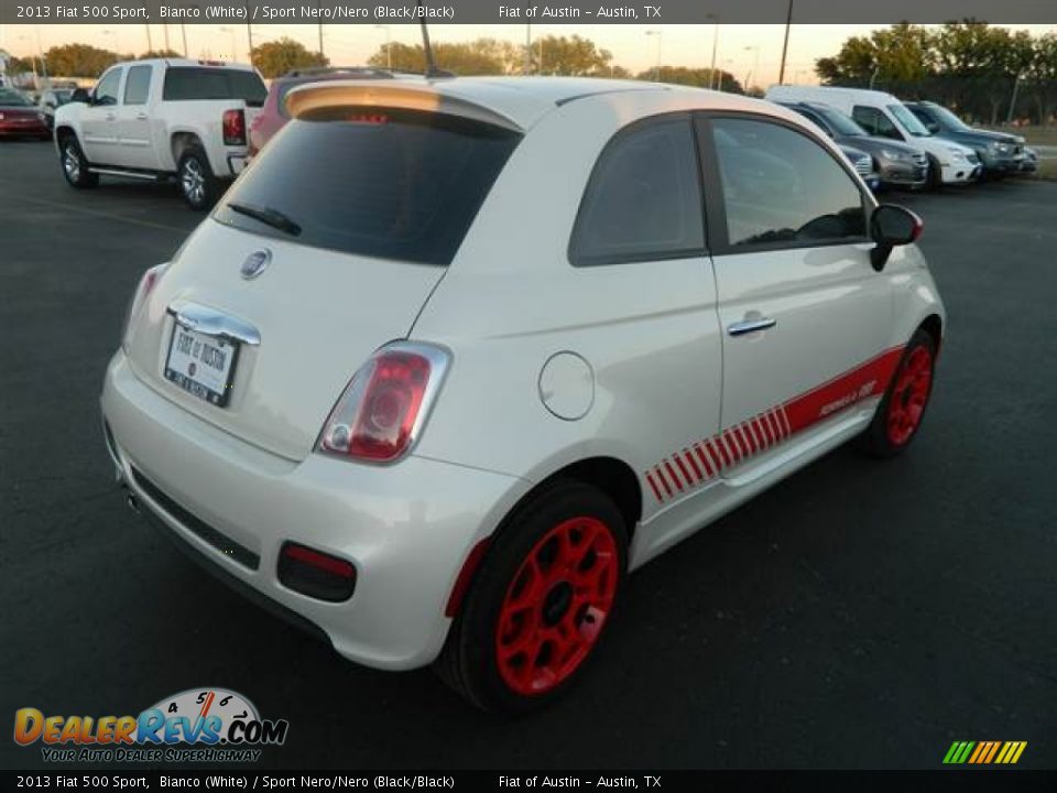 2013 Fiat 500 Sport Bianco (White) / Sport Nero/Nero (Black/Black) Photo #4