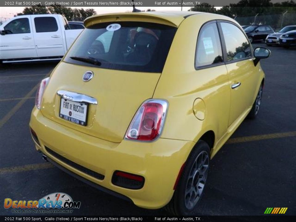 2012 Fiat 500 Sport Giallo (Yellow) / Sport Tessuto Nero/Nero (Black/Black) Photo #5
