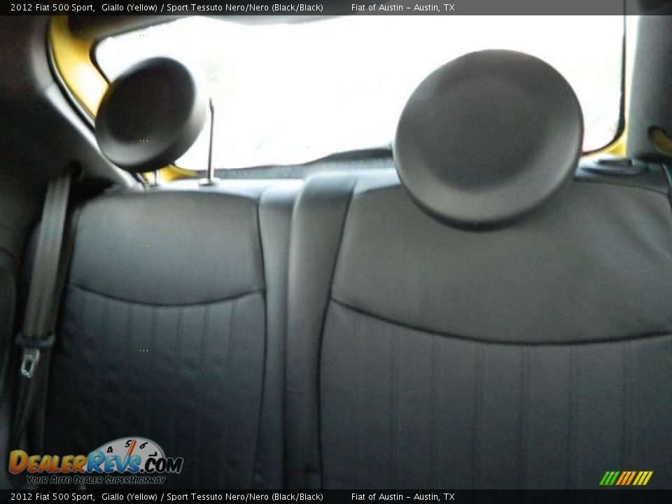 2012 Fiat 500 Sport Giallo (Yellow) / Sport Tessuto Nero/Nero (Black/Black) Photo #6