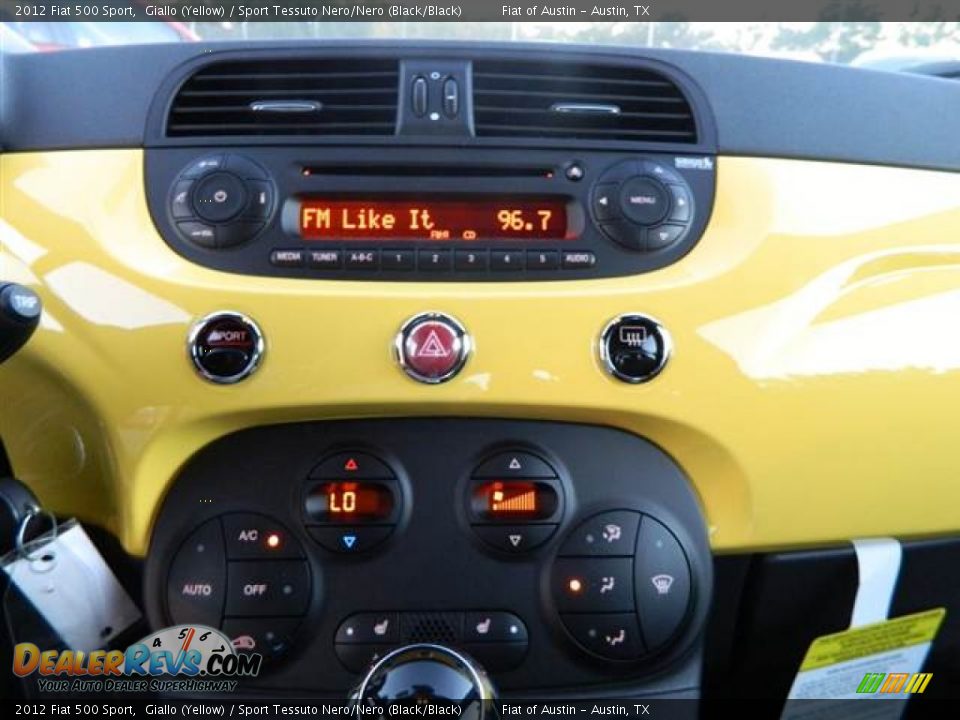 2012 Fiat 500 Sport Giallo (Yellow) / Sport Tessuto Nero/Nero (Black/Black) Photo #9