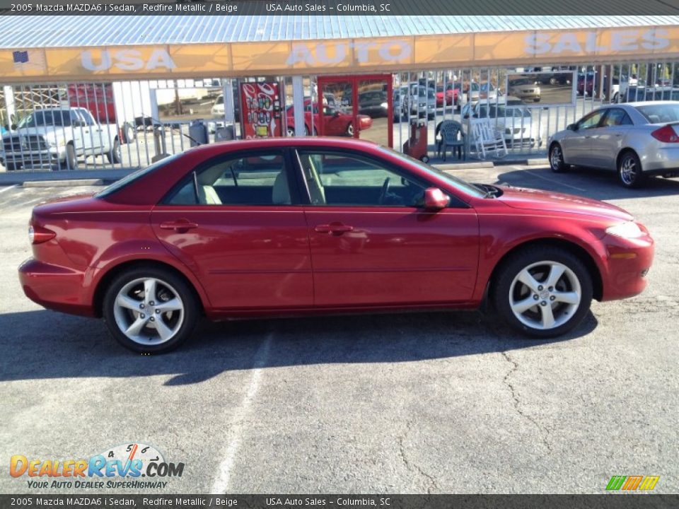 2005 Mazda MAZDA6 i Sedan Redfire Metallic / Beige Photo #4