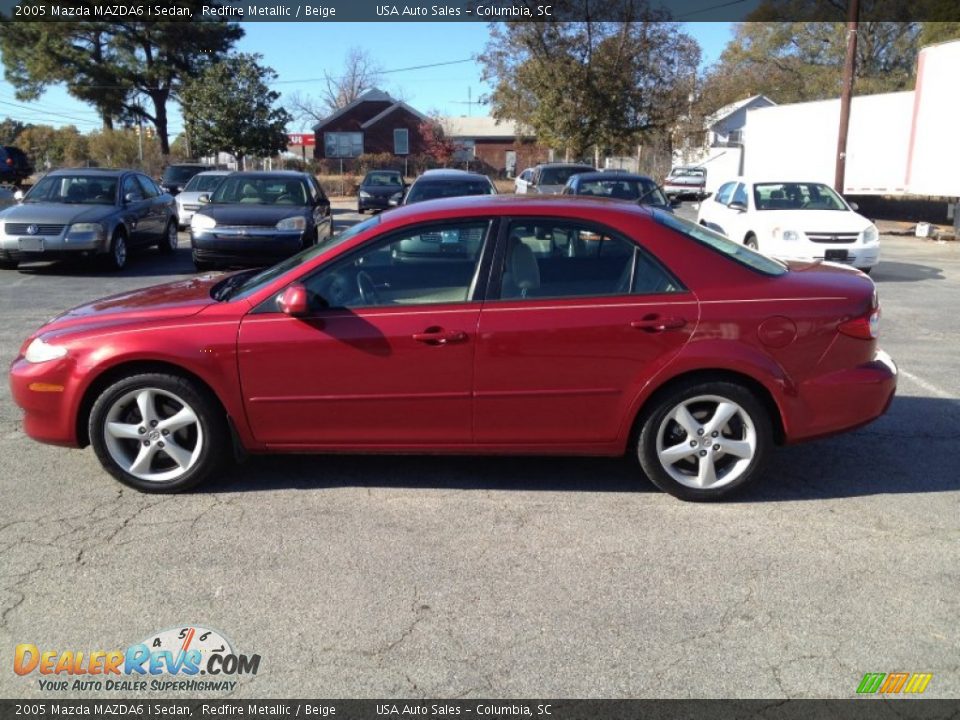 2005 Mazda MAZDA6 i Sedan Redfire Metallic / Beige Photo #5