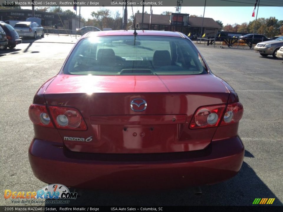 2005 Mazda MAZDA6 i Sedan Redfire Metallic / Beige Photo #6