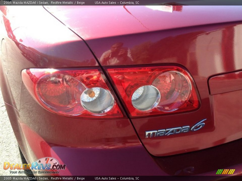 2005 Mazda MAZDA6 i Sedan Redfire Metallic / Beige Photo #7
