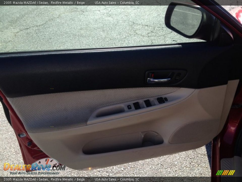 2005 Mazda MAZDA6 i Sedan Redfire Metallic / Beige Photo #13