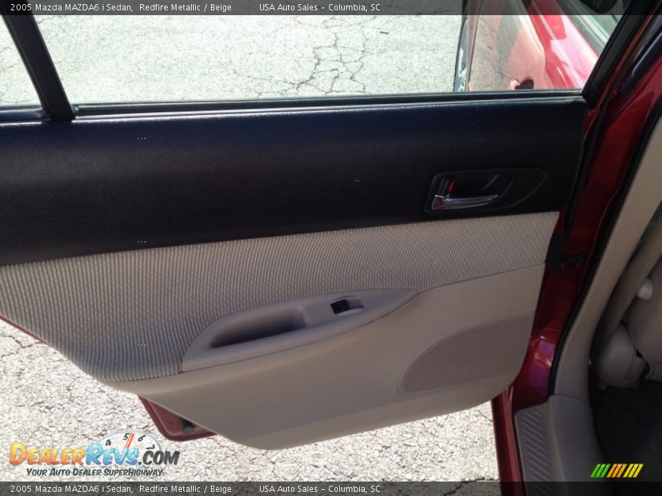 2005 Mazda MAZDA6 i Sedan Redfire Metallic / Beige Photo #14