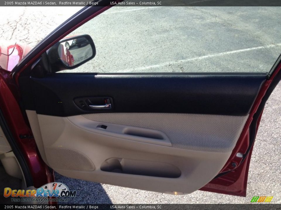 2005 Mazda MAZDA6 i Sedan Redfire Metallic / Beige Photo #15