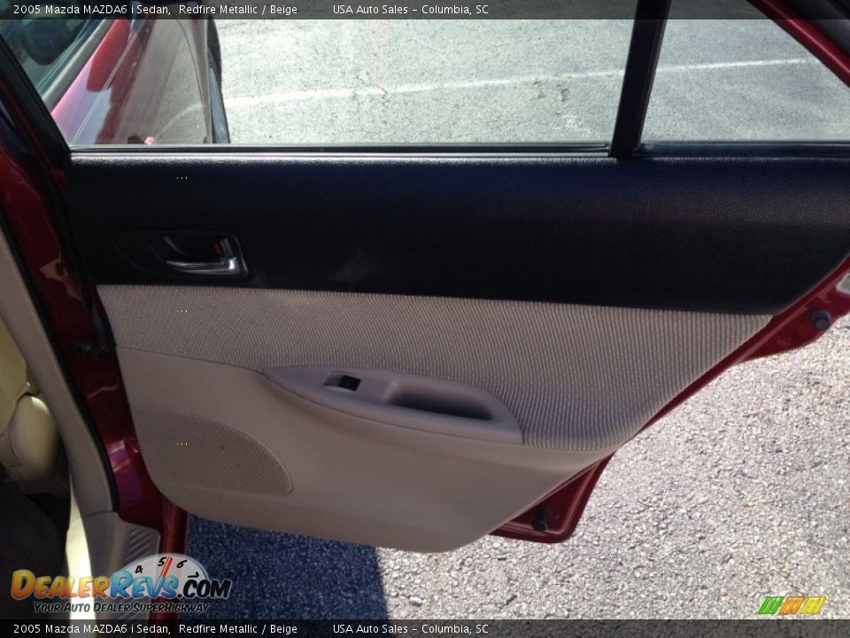 2005 Mazda MAZDA6 i Sedan Redfire Metallic / Beige Photo #16