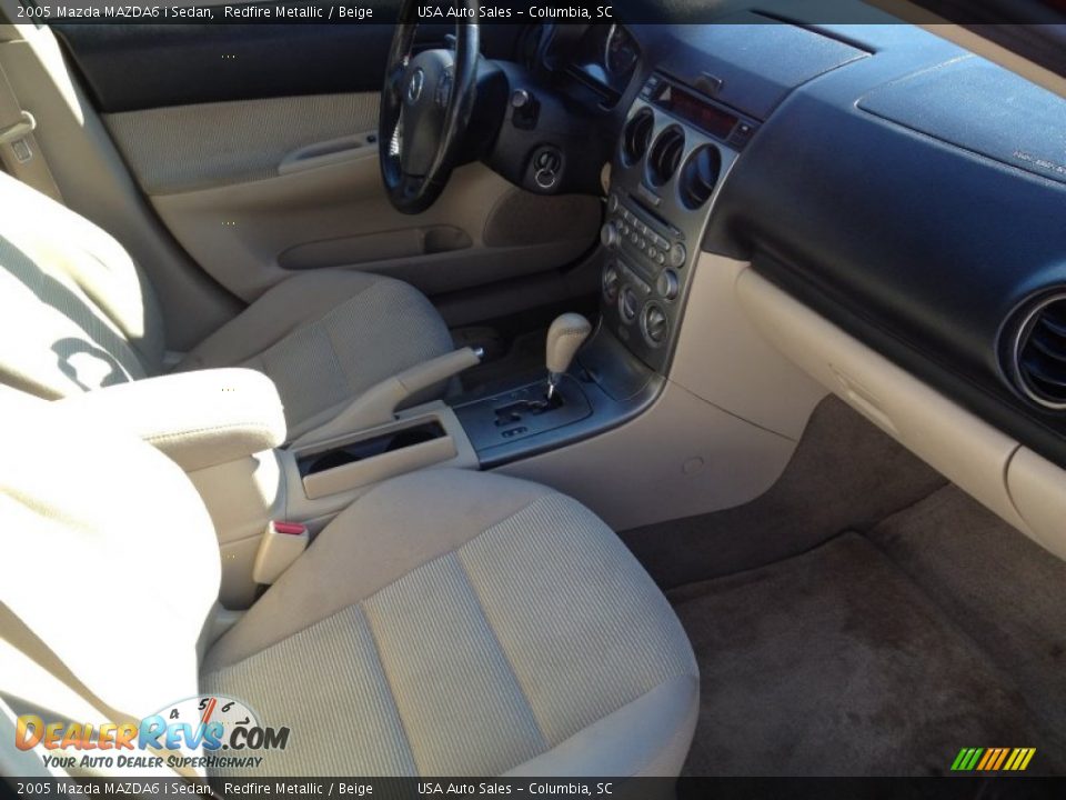 2005 Mazda MAZDA6 i Sedan Redfire Metallic / Beige Photo #18