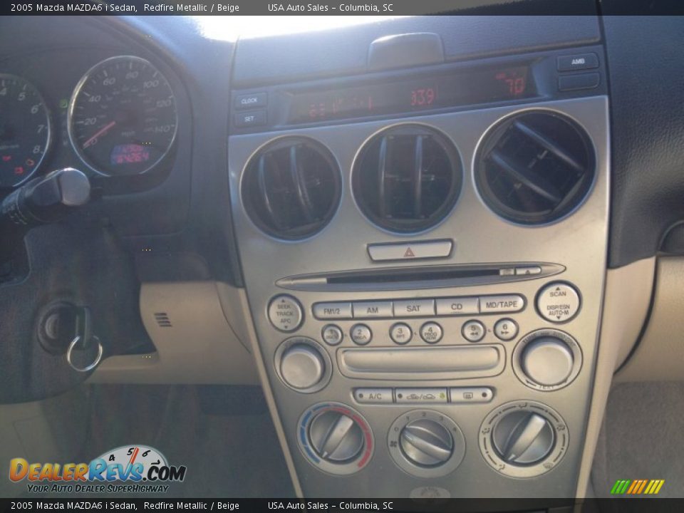 2005 Mazda MAZDA6 i Sedan Redfire Metallic / Beige Photo #22
