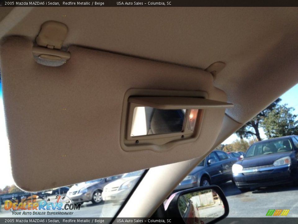 2005 Mazda MAZDA6 i Sedan Redfire Metallic / Beige Photo #25