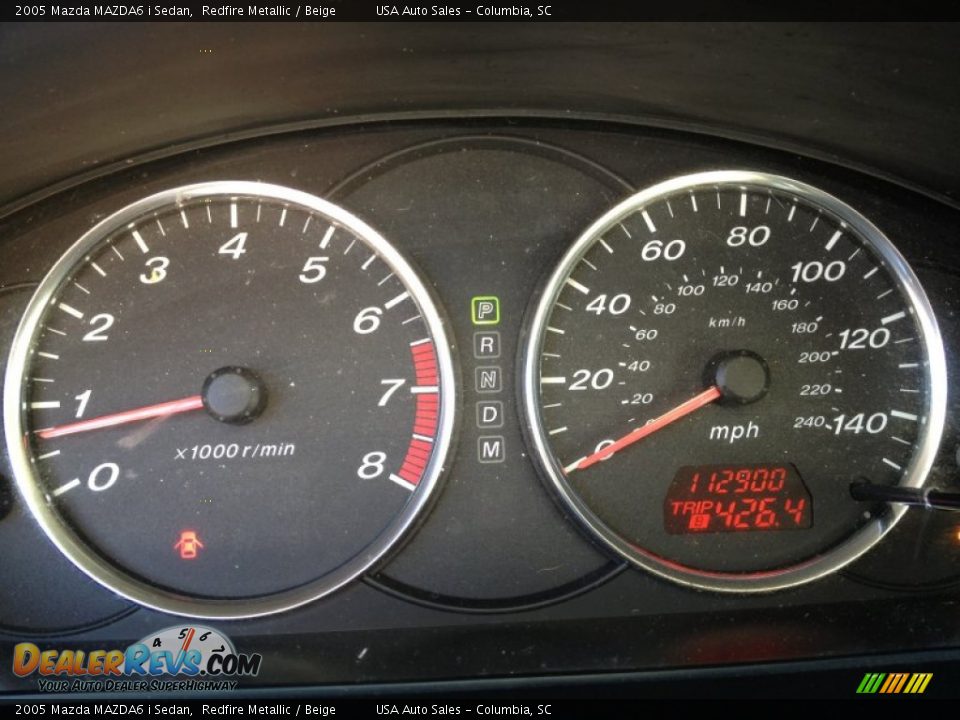 2005 Mazda MAZDA6 i Sedan Redfire Metallic / Beige Photo #28
