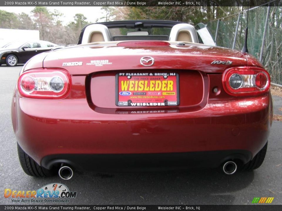 2009 Mazda MX-5 Miata Grand Touring Roadster Copper Red Mica / Dune Beige Photo #5