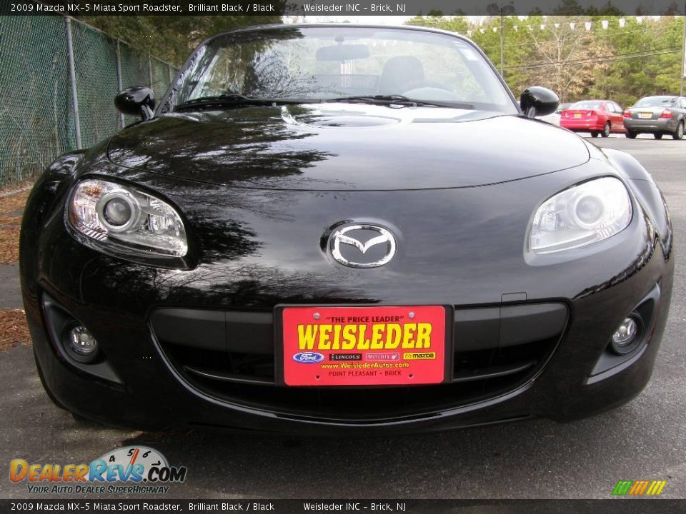 2009 Mazda MX-5 Miata Sport Roadster Brilliant Black / Black Photo #2