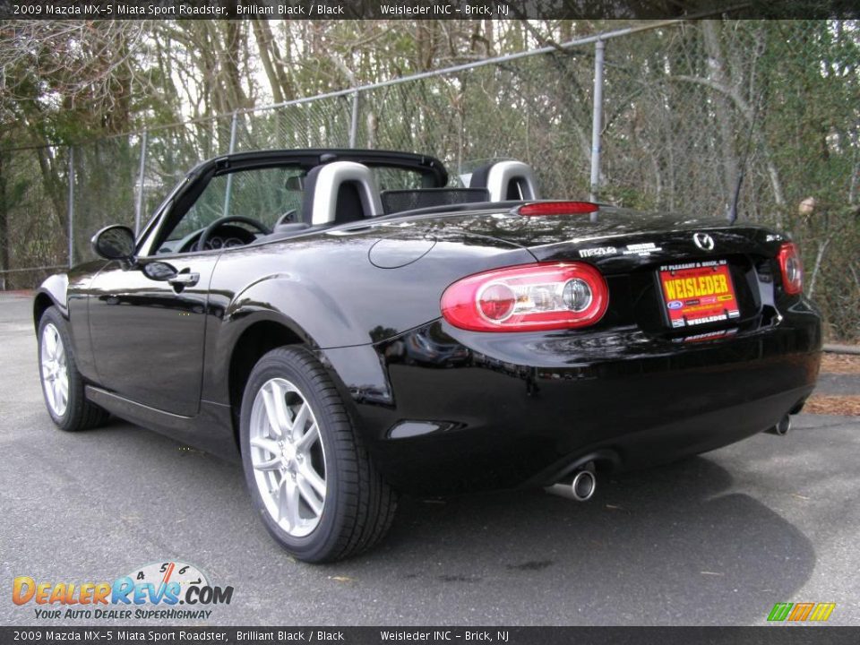 2009 Mazda MX-5 Miata Sport Roadster Brilliant Black / Black Photo #4