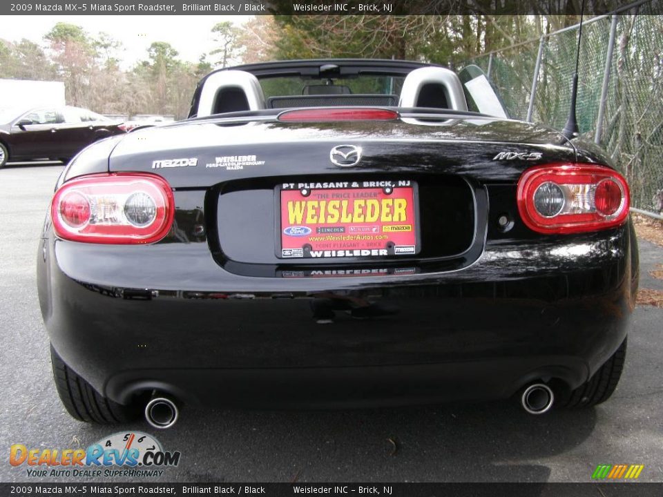 2009 Mazda MX-5 Miata Sport Roadster Brilliant Black / Black Photo #5