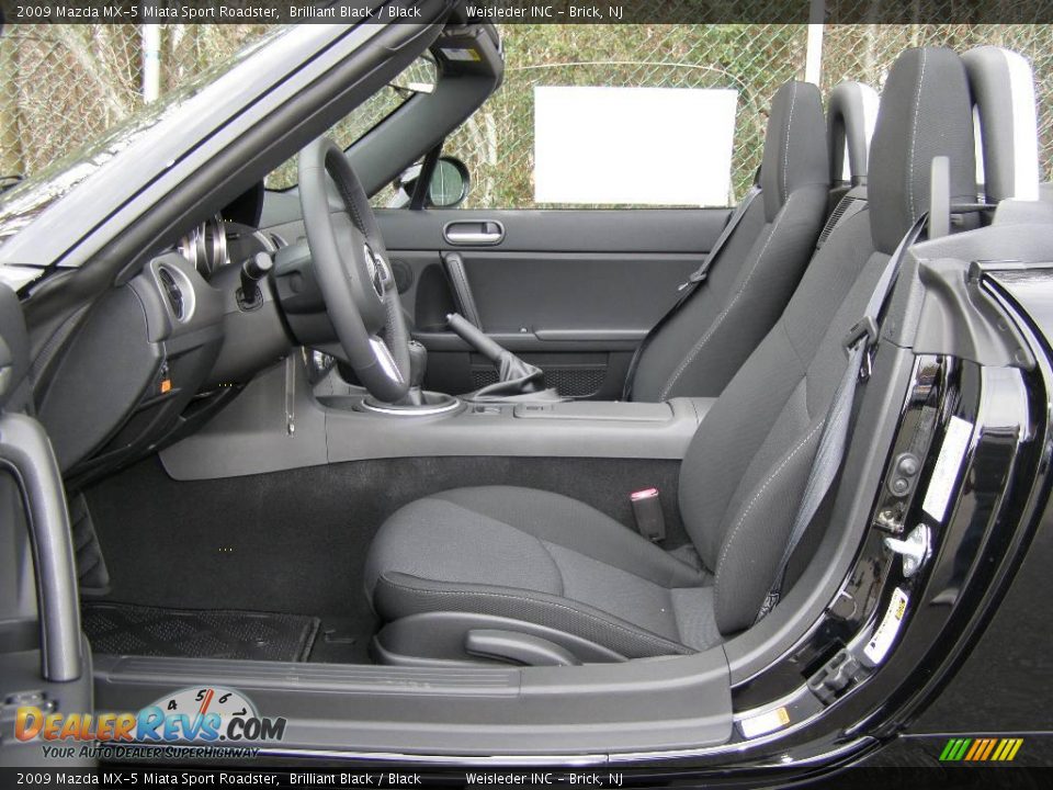 2009 Mazda MX-5 Miata Sport Roadster Brilliant Black / Black Photo #7