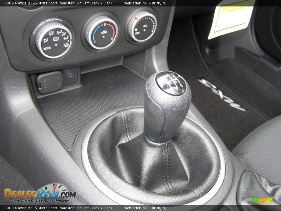 2009 Mazda MX-5 Miata Sport Roadster Brilliant Black / Black Photo #9