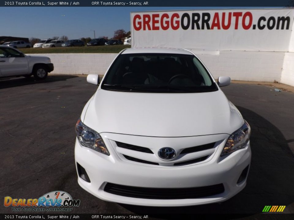 2013 Toyota Corolla L Super White / Ash Photo #2