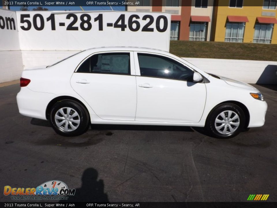2013 Toyota Corolla L Super White / Ash Photo #8