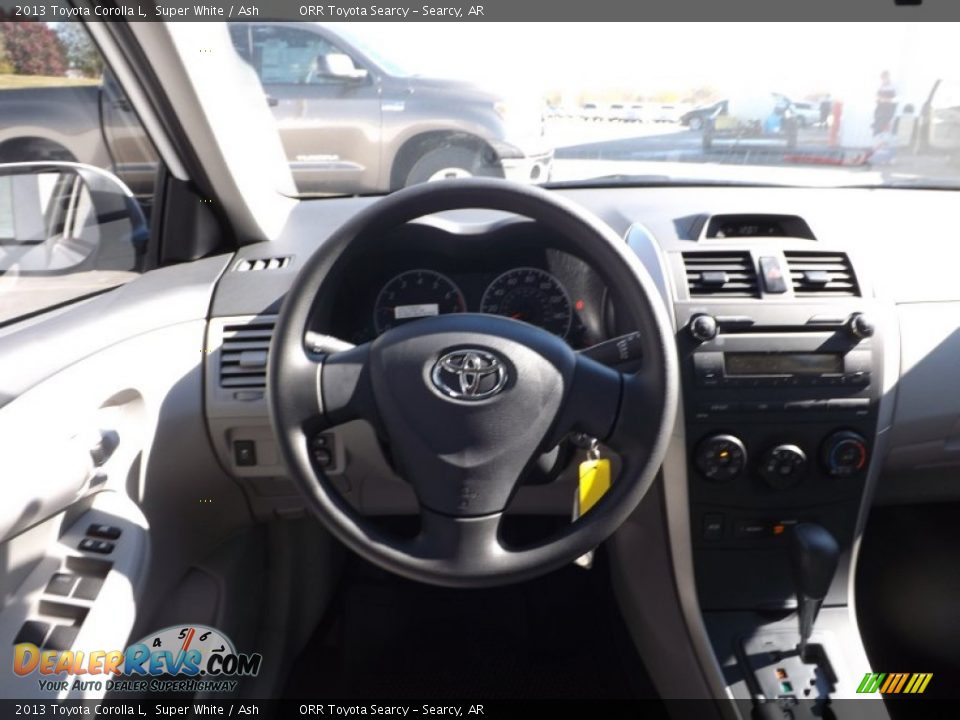 2013 Toyota Corolla L Super White / Ash Photo #9