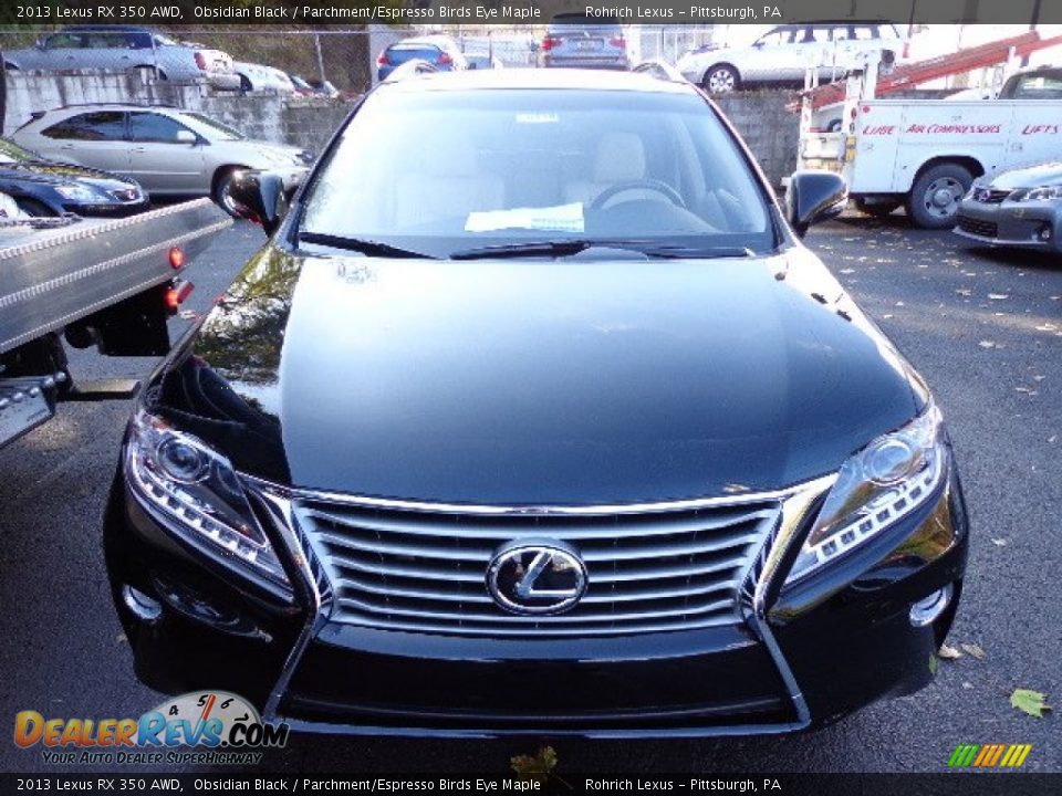 2013 Lexus RX 350 AWD Obsidian Black / Parchment/Espresso Birds Eye Maple Photo #5