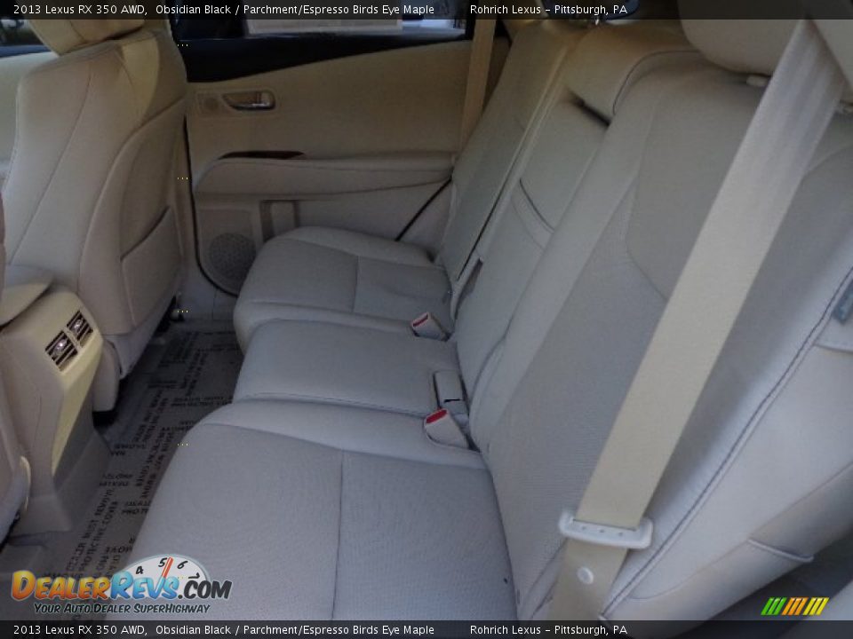2013 Lexus RX 350 AWD Obsidian Black / Parchment/Espresso Birds Eye Maple Photo #9