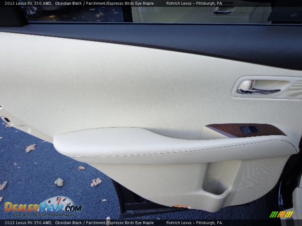 2013 Lexus RX 350 AWD Obsidian Black / Parchment/Espresso Birds Eye Maple Photo #11