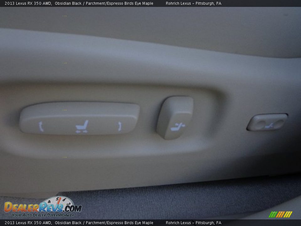 2013 Lexus RX 350 AWD Obsidian Black / Parchment/Espresso Birds Eye Maple Photo #13