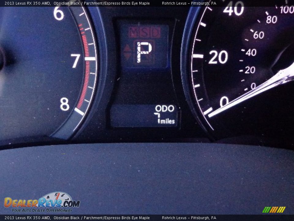 2013 Lexus RX 350 AWD Obsidian Black / Parchment/Espresso Birds Eye Maple Photo #19