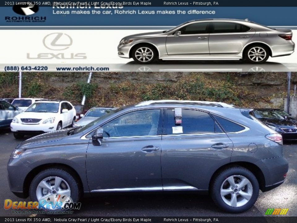 2013 Lexus RX 350 AWD Nebula Gray Pearl / Light Gray/Ebony Birds Eye Maple Photo #1