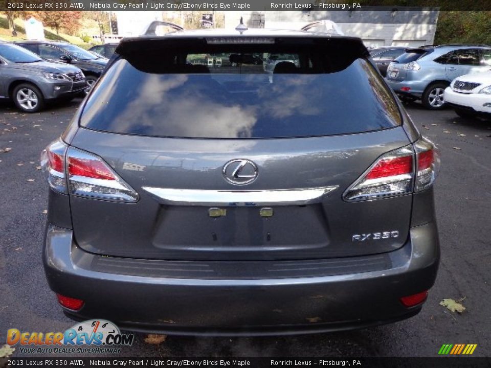 2013 Lexus RX 350 AWD Nebula Gray Pearl / Light Gray/Ebony Birds Eye Maple Photo #3