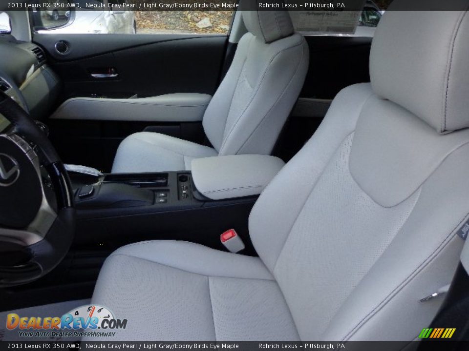 2013 Lexus RX 350 AWD Nebula Gray Pearl / Light Gray/Ebony Birds Eye Maple Photo #10