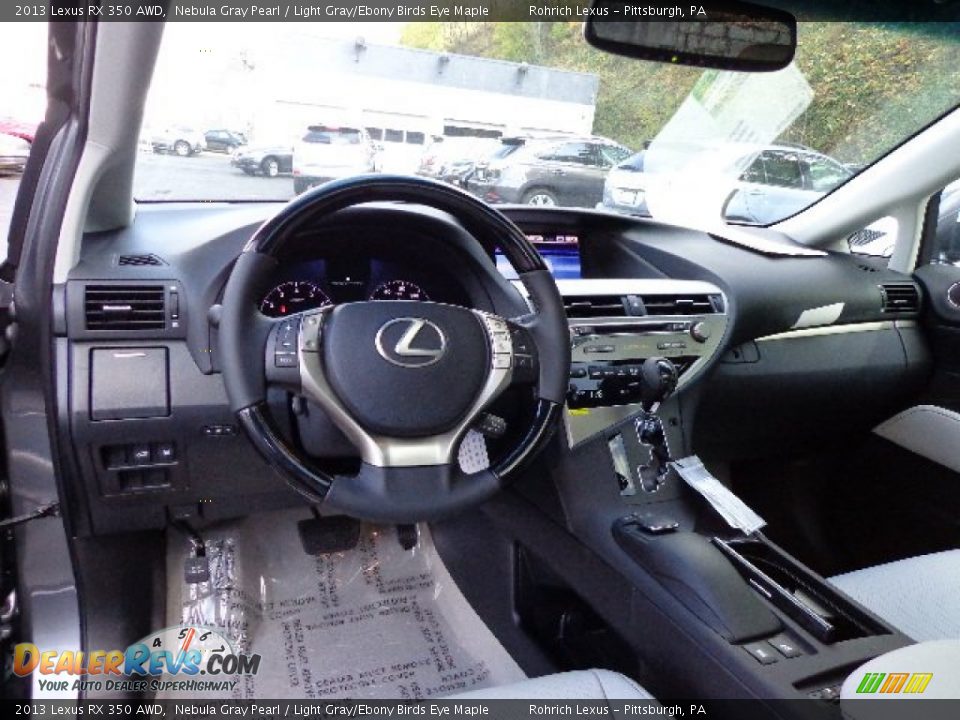 2013 Lexus RX 350 AWD Nebula Gray Pearl / Light Gray/Ebony Birds Eye Maple Photo #12