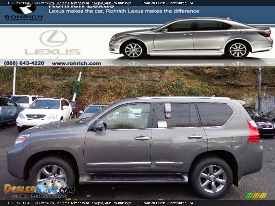 2013 Lexus GX 460 Premium Knights Armor Pearl / Sepia/Auburn Bubinga Photo #1