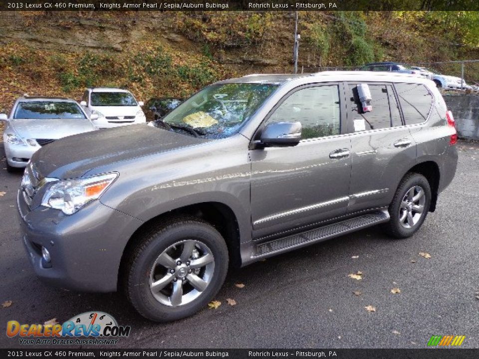 2013 Lexus GX 460 Premium Knights Armor Pearl / Sepia/Auburn Bubinga Photo #8