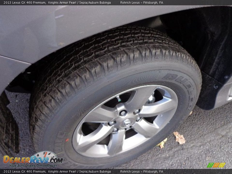 2013 Lexus GX 460 Premium Knights Armor Pearl / Sepia/Auburn Bubinga Photo #9